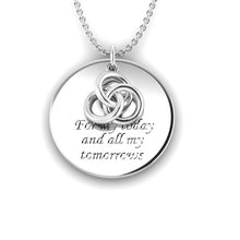 Load image into Gallery viewer, Engraved Fingerprint "Tomorrows" Silver Necklace