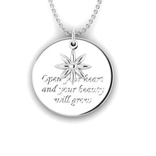 Load image into Gallery viewer, Engraved Fingerprint "Beauty" Silver Necklace