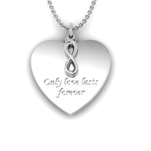 Load image into Gallery viewer, Engraved Fingerprint "Forever" Silver Necklace