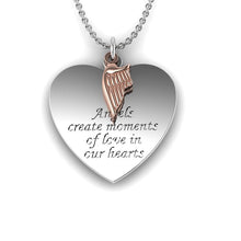Load image into Gallery viewer, Engraved Fingerprint "Angels" Silver Necklace