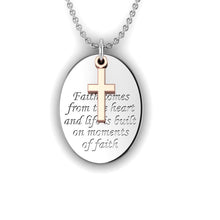 Load image into Gallery viewer, Engraved Fingerprint "Faith" Silver Necklace