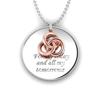 Load image into Gallery viewer, Engraved Fingerprint "Tomorrows" Silver Necklace