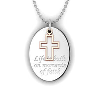 Load image into Gallery viewer, Engraved Fingerprint "Life" Silver Necklace