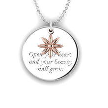 Load image into Gallery viewer, Engraved Fingerprint "Beauty" Silver Necklace