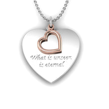 Load image into Gallery viewer, Engraved Fingerprint "Eternal" Silver Necklace
