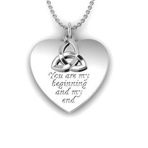 Engraved Fingerprint "Circle" Silver Necklace