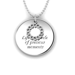 Engraved Fingerprint "Circle" Silver Necklace
