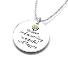 Load image into Gallery viewer, August Peridot Birthstone Silver Necklace
