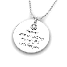 Load image into Gallery viewer, Engraved Fingerprint &quot;June&quot; Pearl Birthstone Silver Necklace
