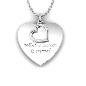 Engraved Fingerprint "Eternal" Silver Necklace