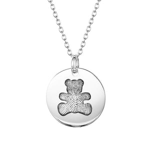Teddy Fingerprint Silver Necklace