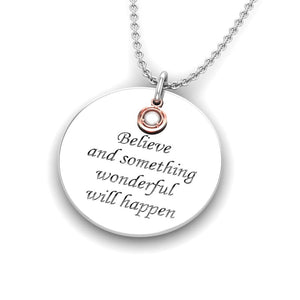 Engraved Fingerprint "June" Pearl Birthstone Silver Necklace