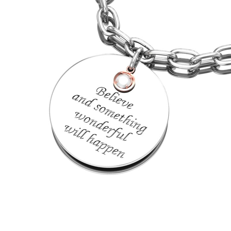 June Pearl Birthstone Silver Bracelet