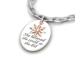 "Believe" Silver Charm Bracelet