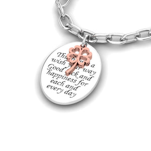 "Wishes" Silver Charm Bracelet