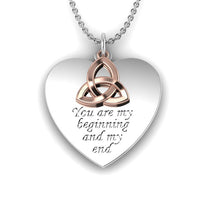 Load image into Gallery viewer, Engraved Fingerprint &quot;Beginning&quot; Silver Necklace
